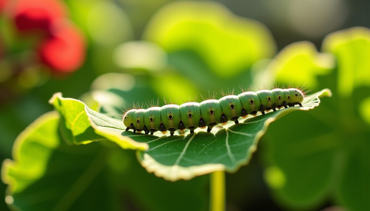 Chenilles vertes sur géraniums : reconnaître ces envahisseurs et méthodes efficaces pour les éliminer