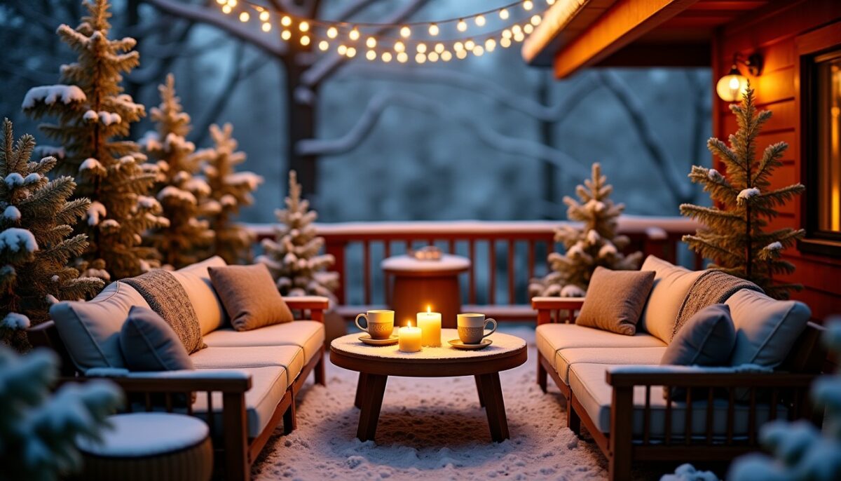 Créer une terrasse cosy et accueillante pour savourer chaque saison, même en hiver