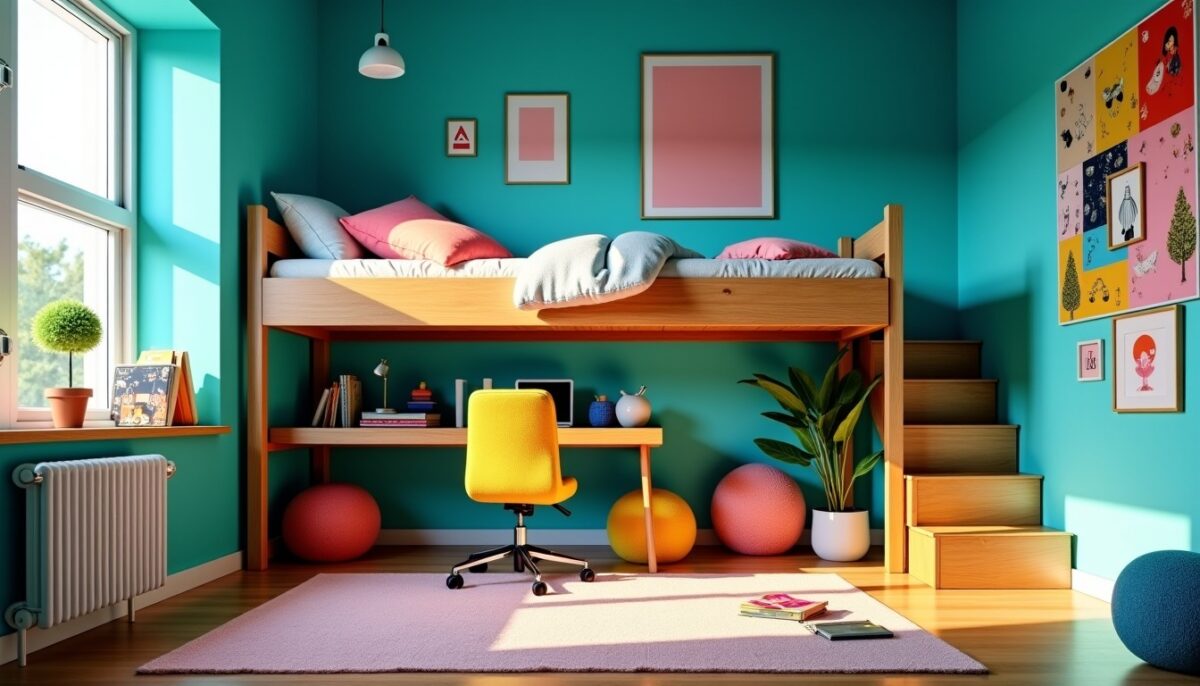 Lit mezzanine pour ados : le meuble incontournable qui séduit toute une génération