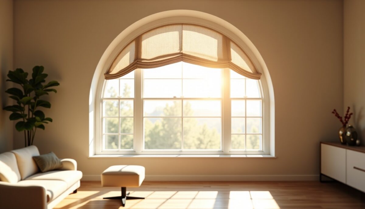 Solutions élégantes et fonctionnelles pour habiller vos fenêtres en demi-lune